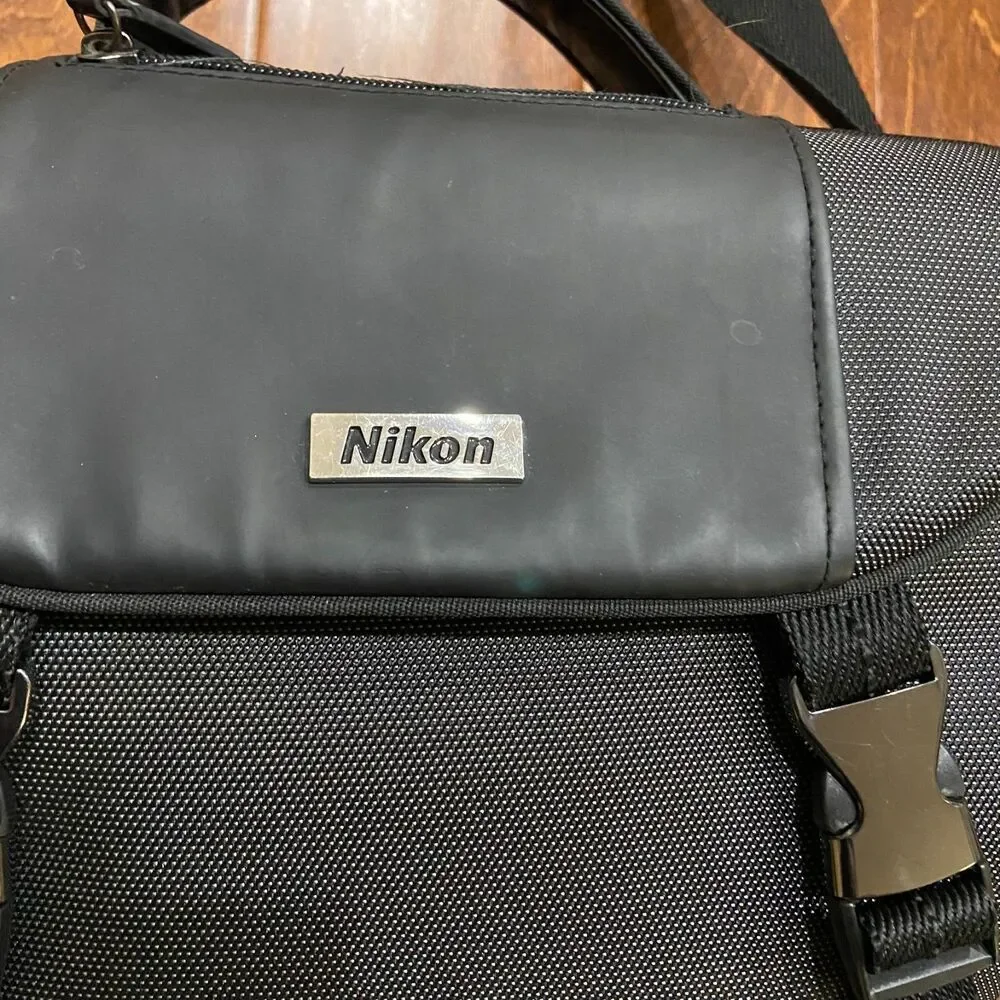 Nikon Genuine DSLR Camera Photography Black Gray Adjustable Shoulder Bag